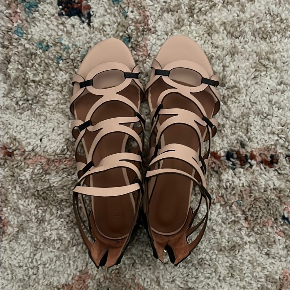 Messeca New York Cream Strappy Sandals